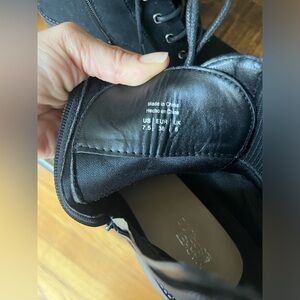 Low heel Black Ankle Boots, size 7.5